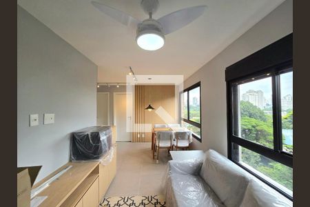 Sala de apartamento à venda com 1 quarto, 38m² em Indianópolis, São Paulo