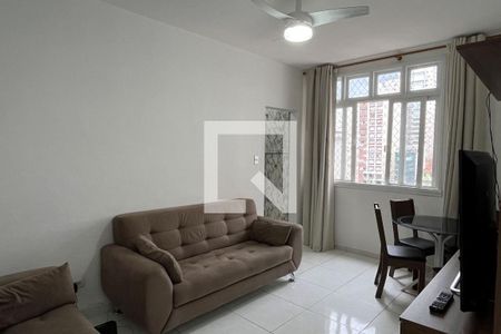 Sala de apartamento para alugar com 1 quarto, 55m² em José Menino, Santos