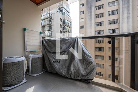 Sala/Cozinha - Varanda de apartamento à venda com 1 quarto, 43m² em Jardim Paulista, São Paulo