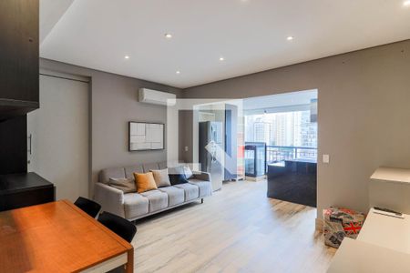 Sala de apartamento para alugar com 1 quarto, 51m² em Brooklin, São Paulo