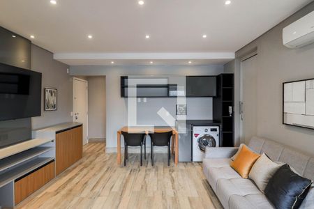 Sala de apartamento para alugar com 1 quarto, 51m² em Brooklin, São Paulo