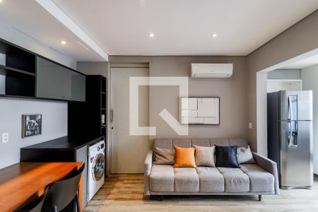 Sala de apartamento para alugar com 1 quarto, 51m² em Brooklin, São Paulo