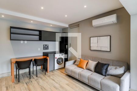 Sala de apartamento para alugar com 1 quarto, 51m² em Brooklin, São Paulo