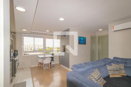 Sala/Cozinha de apartamento à venda com 2 quartos, 54m² em Fátima, Canoas