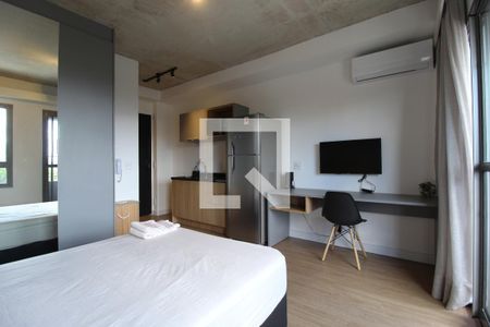 Sala/Quarto de kitnet/studio para alugar com 1 quarto, 28m² em Indianópolis, São Paulo