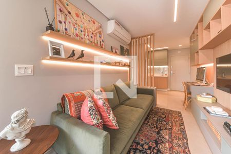 Sala de apartamento à venda com 1 quarto, 42m² em Cidade Monções, São Paulo
