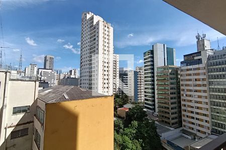 Varanda e Vista de kitnet/studio para alugar com 1 quarto, 22m² em Consolação, São Paulo
