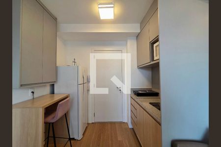 Cozinha de apartamento para alugar com 1 quarto, 25m² em Vila Nova Conceição, São Paulo