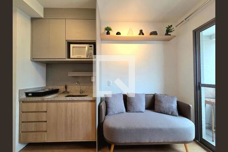 Sala/Cozinha de apartamento para alugar com 1 quarto, 25m² em Vila Nova Conceição, São Paulo