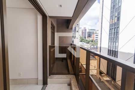 Varanda da Sala de apartamento à venda com 2 quartos, 66m² em Savassi, Belo Horizonte
