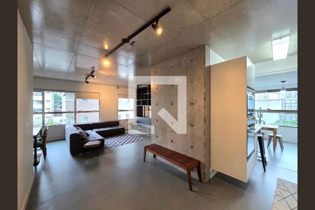 Sala de apartamento para alugar com 1 quarto, 70m² em Vila Olímpia, São Paulo