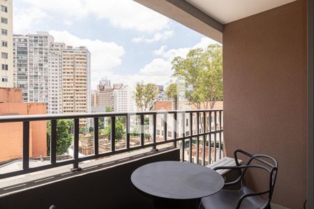 Varanda do Quarto de kitnet/studio para alugar com 1 quarto, 23m² em Consolação, São Paulo