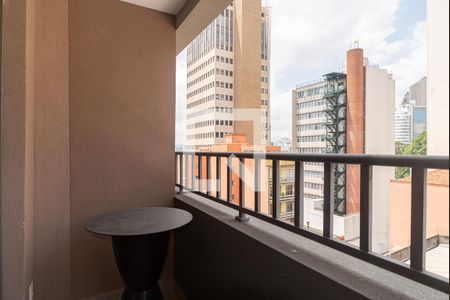 Varanda do Quarto de kitnet/studio para alugar com 1 quarto, 25m² em Consolação, São Paulo
