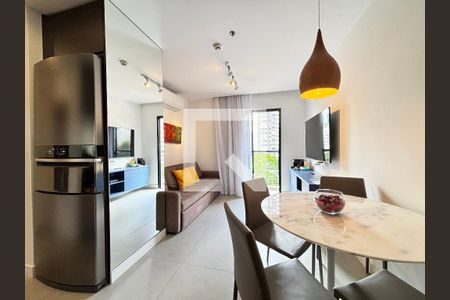 Sala/Cozinha de apartamento à venda com 1 quarto, 36m² em Indianópolis, São Paulo