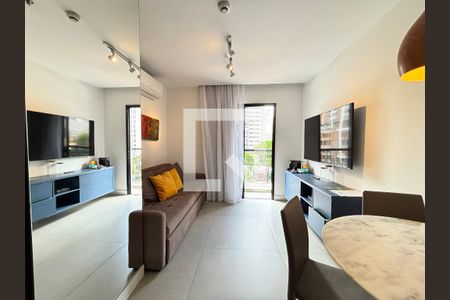 Sala/Cozinha de apartamento à venda com 1 quarto, 36m² em Indianópolis, São Paulo