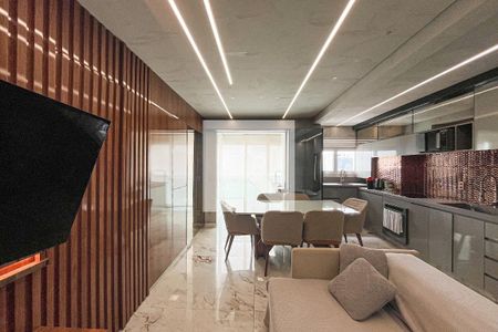 Sala/Cozinha de apartamento à venda com 1 quarto, 62m² em Várzea da Barra Funda, São Paulo