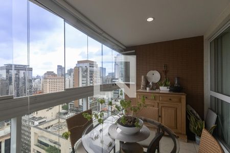 Varanda da Sala de apartamento à venda com 3 quartos, 125m² em Vila Olímpia, São Paulo