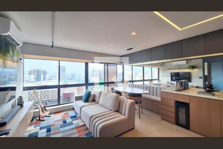 Sala/Cozinha de kitnet/studio para alugar com 1 quarto, 40m² em Pompeia, São Paulo