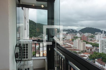 Varanda da Sala de apartamento para alugar com 1 quarto, 87m² em Marapé, Santos