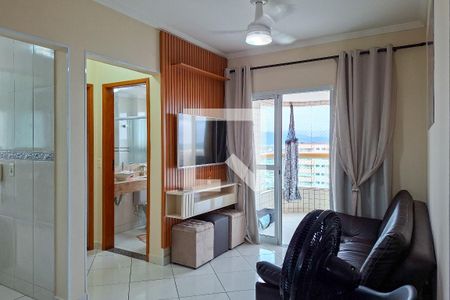 Sala de apartamento para alugar com 1 quarto, 55m² em Aviação, Praia Grande