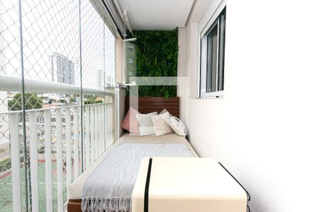 Varanda da Sala de apartamento à venda com 2 quartos, 58m² em Chácara Seis de Outubro, São Paulo