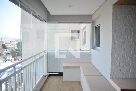 Varanda da Sala de apartamento para alugar com 2 quartos, 62m² em Vila Apiai, Santo André