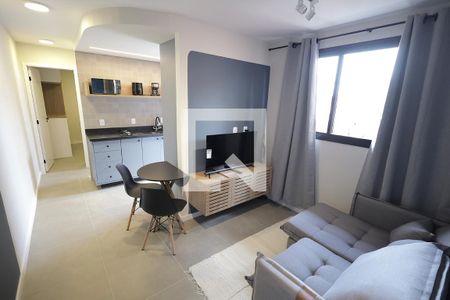 Sala de apartamento para alugar com 1 quarto, 80m² em Jardim, Santo André