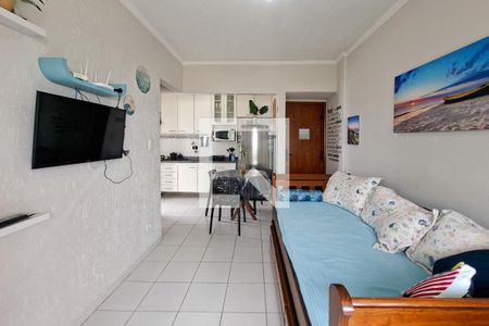 Sala de apartamento para alugar com 1 quarto, 37m² em Real, Praia Grande