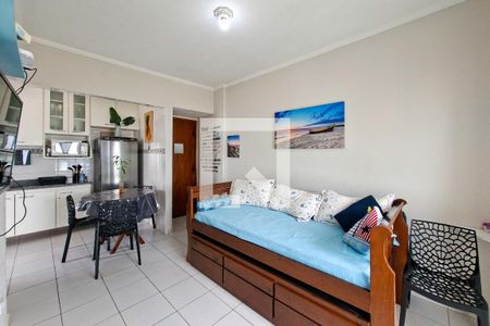 Sala de apartamento para alugar com 1 quarto, 37m² em Real, Praia Grande