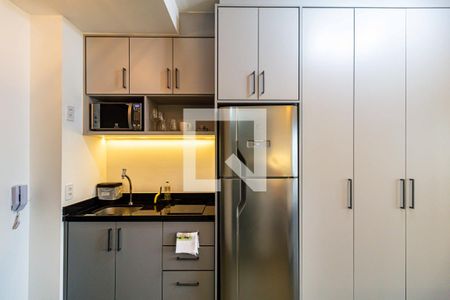 Studio - Cozinha de kitnet/studio para alugar com 1 quarto, 25m² em Brooklin, São Paulo