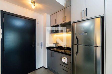 Studio - Cozinha de kitnet/studio para alugar com 1 quarto, 25m² em Brooklin, São Paulo