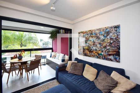 sala de estar 2 de apartamento à venda com 2 quartos, 70m² em Vila Madalena, São Paulo