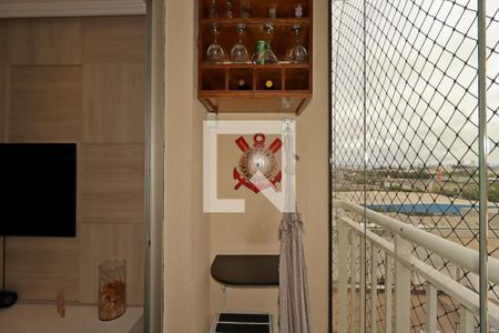 Varanda da Sala de apartamento à venda com 2 quartos, 45m² em Vila Homero Thon, Santo André