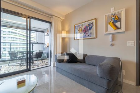 Sala de apartamento para alugar com 1 quarto, 42m² em Indianópolis, São Paulo