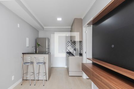 Sala/ Cozinha de apartamento para alugar com 1 quarto, 33m² em Jardim das Acacias, São Paulo