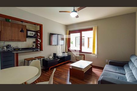 Sala  de apartamento à venda com 1 quarto, 43m² em Jardim Botânico, Porto Alegre