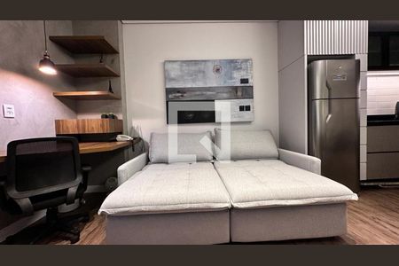 Sala de apartamento para alugar com 1 quarto, 54m² em Boqueirão, Santos