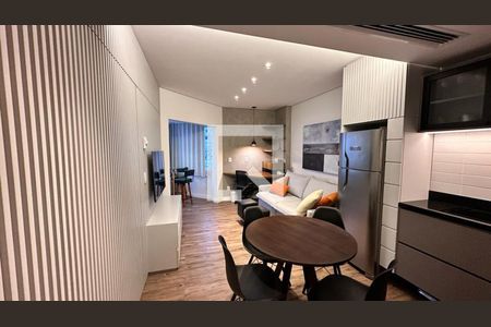 Sala de apartamento para alugar com 1 quarto, 54m² em Boqueirão, Santos