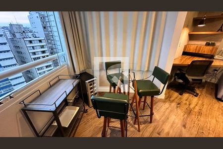 Sala de apartamento para alugar com 1 quarto, 54m² em Boqueirão, Santos