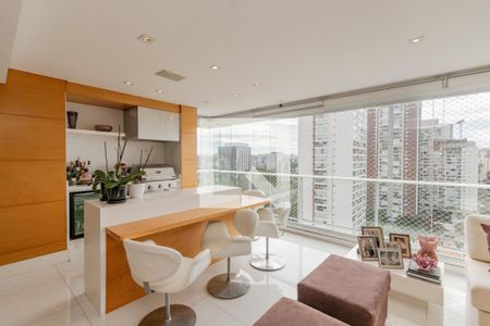 Varanda de apartamento à venda com 3 quartos, 144m² em Brooklin, São Paulo