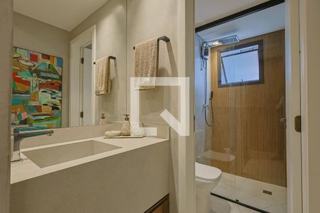 Banheiro de apartamento à venda com 2 quartos, 72m² em Lourdes, Belo Horizonte
