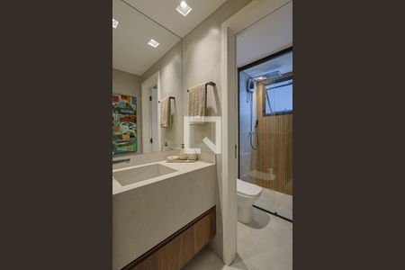 Banheiro de apartamento à venda com 2 quartos, 72m² em Lourdes, Belo Horizonte