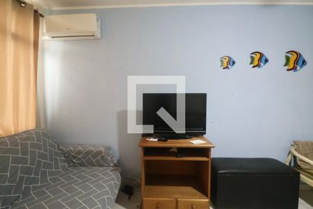 Sala de apartamento para alugar com 1 quarto, 60m² em Vila Alzira, Guarujá
