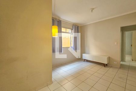 Sala de apartamento para alugar com 1 quarto, 50m² em Vila Alzira, Guarujá