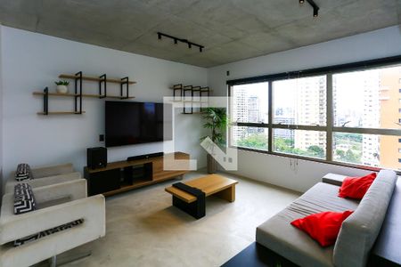 Sala  de apartamento para alugar com 2 quartos, 74m² em Panamby, São Paulo