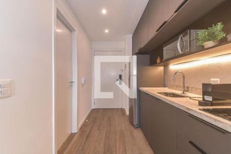 Cozinha de kitnet/studio à venda com 1 quarto, 19m² em Campo Belo, São Paulo
