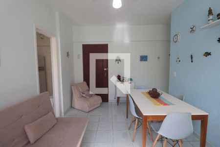 Sala de apartamento para alugar com 1 quarto, 58m² em Jardim Tres Marias, Guarujá