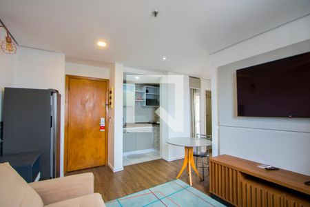 Sala de apartamento para alugar com 1 quarto, 47m² em Centro, Santo André