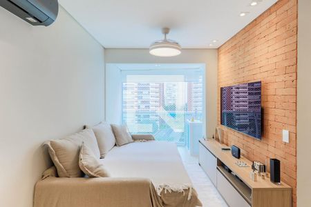 Sala de apartamento para alugar com 1 quarto, 37m² em Santo Amaro, São Paulo