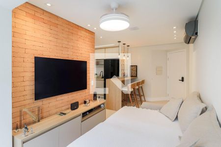 Sala de apartamento para alugar com 1 quarto, 37m² em Santo Amaro, São Paulo